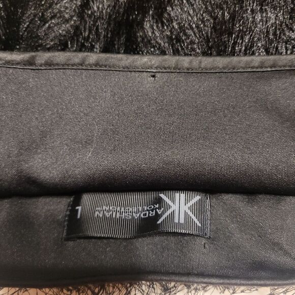 Kardashian Kollection Soft Fringe Mini Skirt Black Lined Side Zip KKW Large - Picture 14 of 15